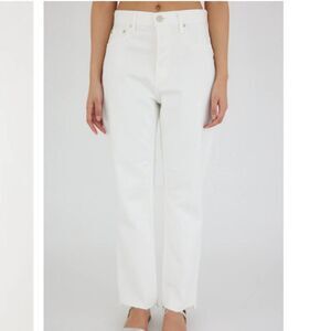 Moussy Vintage Wide Straight Jeans White Size 29